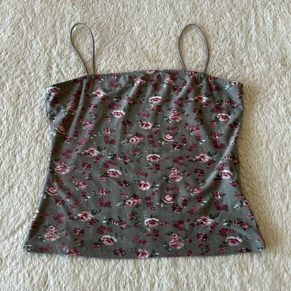 Floral cami top green size large - Picture 3 of 16
